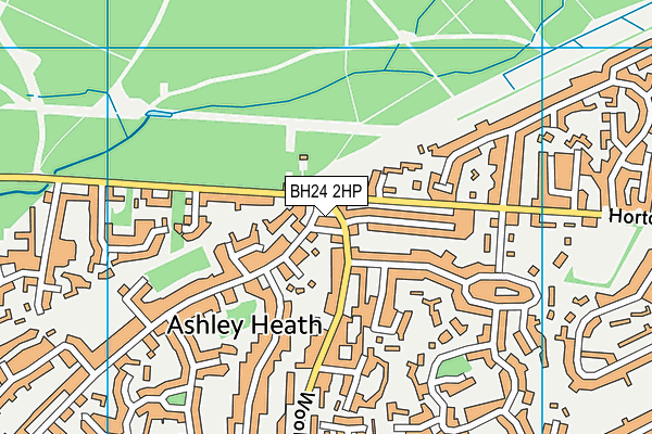 BH24 2HP map - OS VectorMap District (Ordnance Survey)