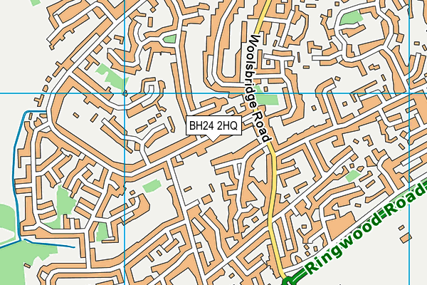 BH24 2HQ map - OS VectorMap District (Ordnance Survey)