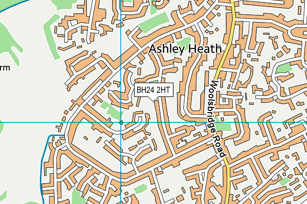 BH24 2HT map - OS VectorMap District (Ordnance Survey)