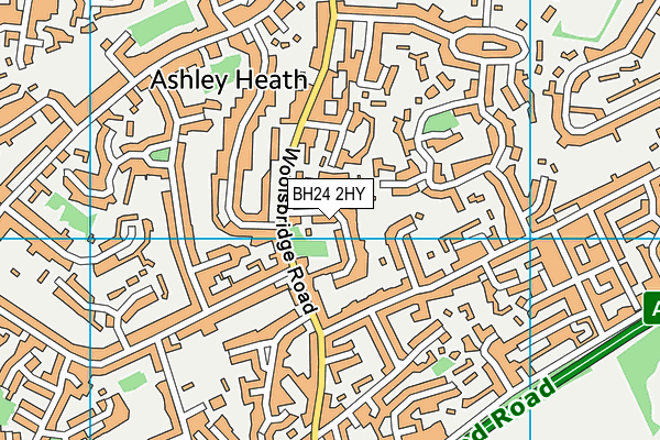 BH24 2HY map - OS VectorMap District (Ordnance Survey)