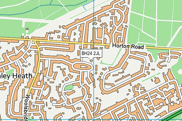BH24 2JL map - OS VectorMap District (Ordnance Survey)