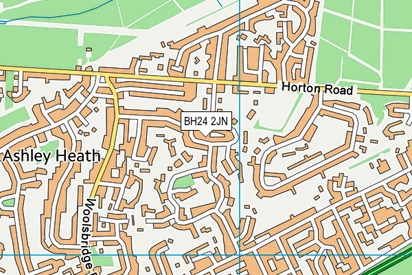 BH24 2JN map - OS VectorMap District (Ordnance Survey)