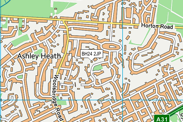 BH24 2JP map - OS VectorMap District (Ordnance Survey)
