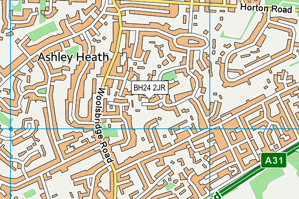 BH24 2JR map - OS VectorMap District (Ordnance Survey)