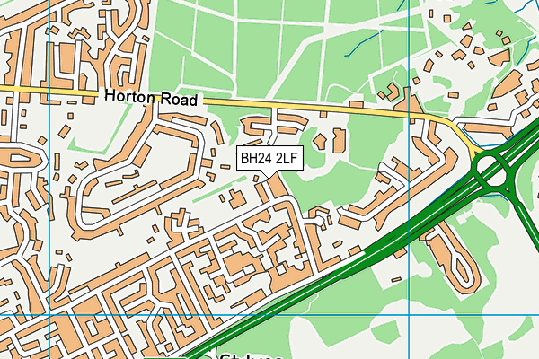 BH24 2LF map - OS VectorMap District (Ordnance Survey)