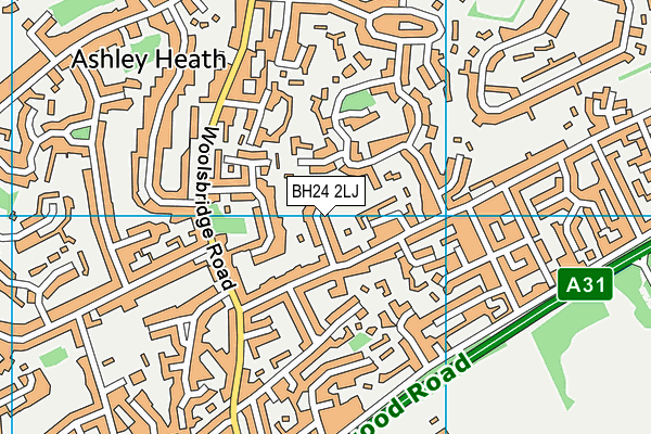 BH24 2LJ map - OS VectorMap District (Ordnance Survey)