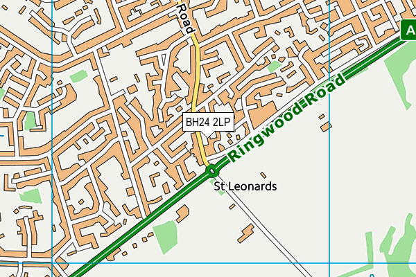 BH24 2LP map - OS VectorMap District (Ordnance Survey)