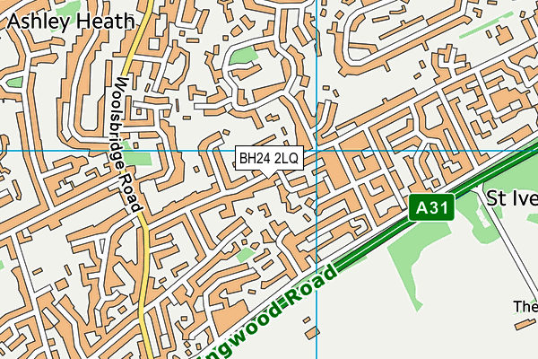 BH24 2LQ map - OS VectorMap District (Ordnance Survey)
