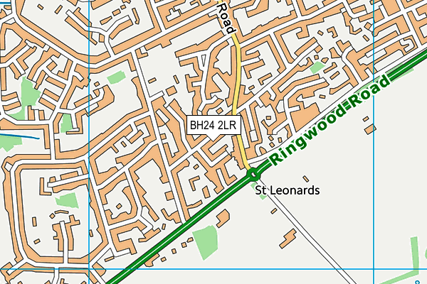BH24 2LR map - OS VectorMap District (Ordnance Survey)