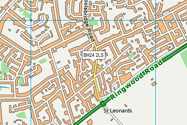 BH24 2LS map - OS VectorMap District (Ordnance Survey)