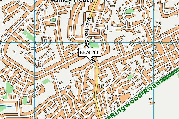 BH24 2LT map - OS VectorMap District (Ordnance Survey)