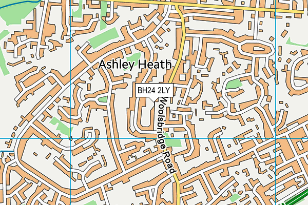 BH24 2LY map - OS VectorMap District (Ordnance Survey)