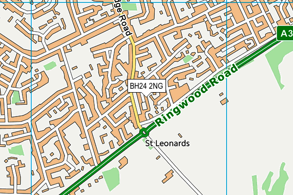 BH24 2NG map - OS VectorMap District (Ordnance Survey)