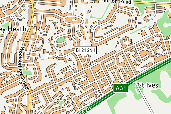 BH24 2NH map - OS VectorMap District (Ordnance Survey)