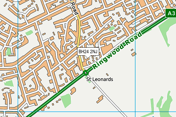 BH24 2NJ map - OS VectorMap District (Ordnance Survey)