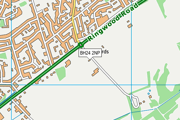 BH24 2NP map - OS VectorMap District (Ordnance Survey)