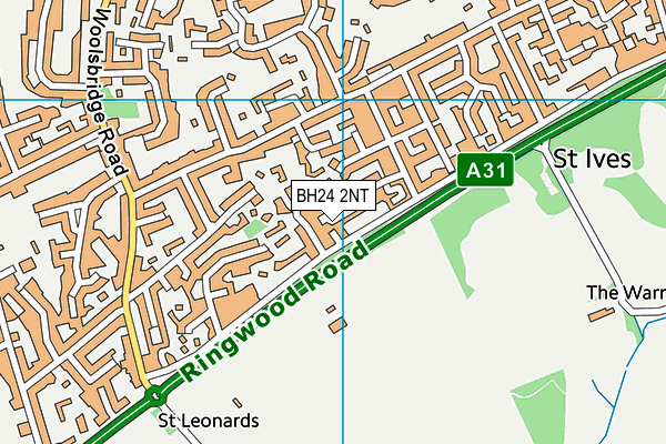 BH24 2NT map - OS VectorMap District (Ordnance Survey)