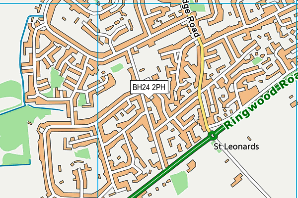 BH24 2PH map - OS VectorMap District (Ordnance Survey)