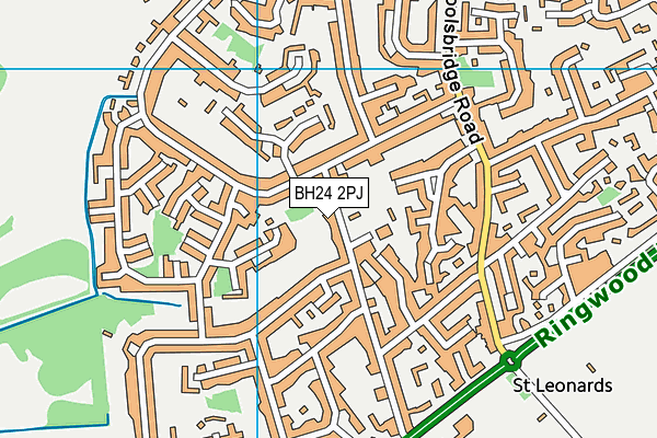 BH24 2PJ map - OS VectorMap District (Ordnance Survey)