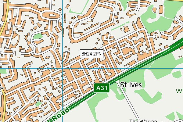 BH24 2PN map - OS VectorMap District (Ordnance Survey)