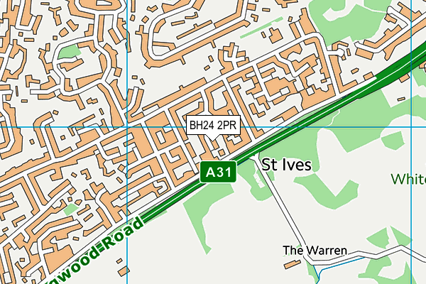 BH24 2PR map - OS VectorMap District (Ordnance Survey)