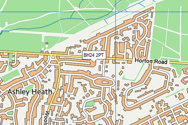 BH24 2PT map - OS VectorMap District (Ordnance Survey)
