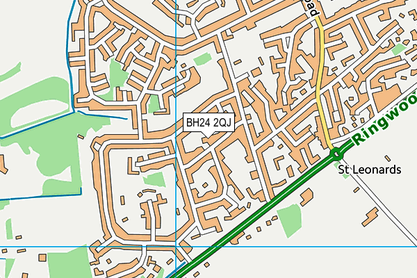 BH24 2QJ map - OS VectorMap District (Ordnance Survey)