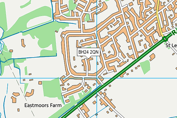 BH24 2QN map - OS VectorMap District (Ordnance Survey)