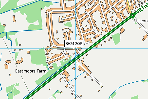 BH24 2QP map - OS VectorMap District (Ordnance Survey)