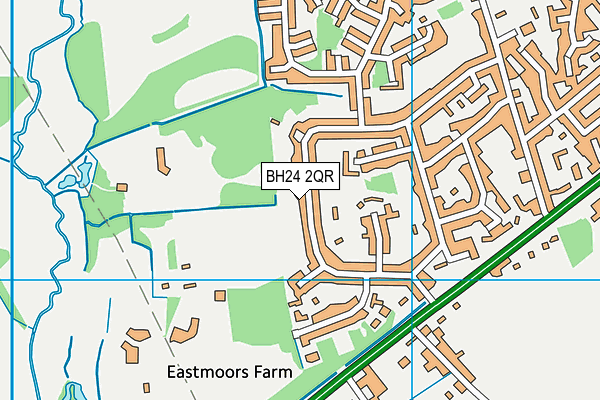 BH24 2QR map - OS VectorMap District (Ordnance Survey)