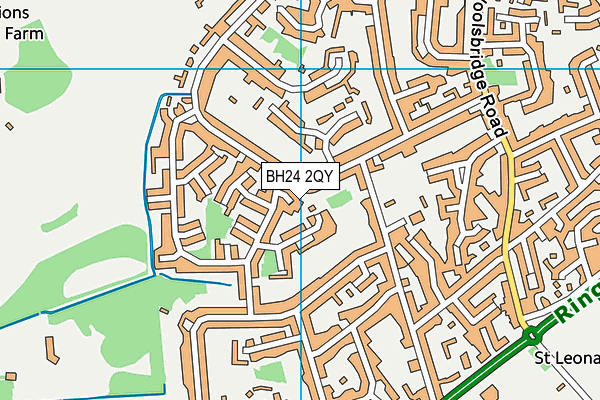BH24 2QY map - OS VectorMap District (Ordnance Survey)