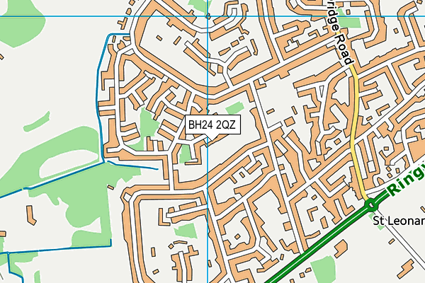 BH24 2QZ map - OS VectorMap District (Ordnance Survey)