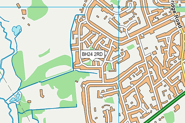 BH24 2RD map - OS VectorMap District (Ordnance Survey)