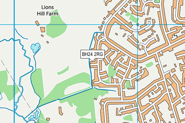 BH24 2RG map - OS VectorMap District (Ordnance Survey)