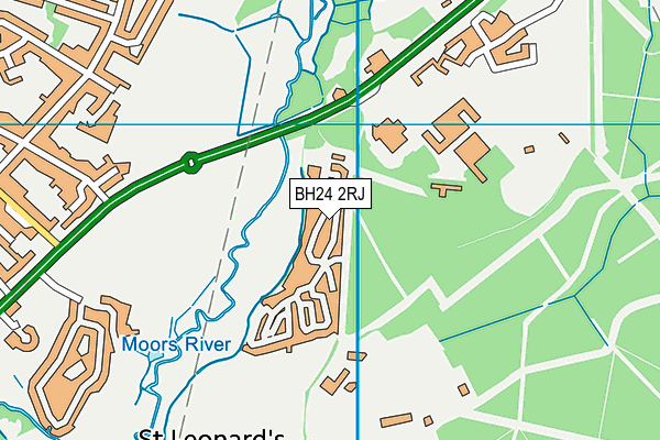 BH24 2RJ map - OS VectorMap District (Ordnance Survey)