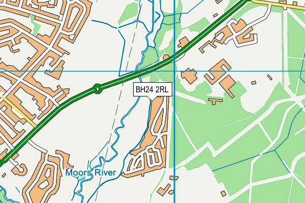 BH24 2RL map - OS VectorMap District (Ordnance Survey)