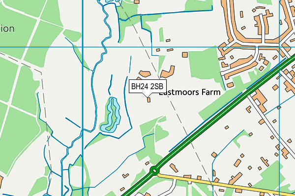 BH24 2SB map - OS VectorMap District (Ordnance Survey)