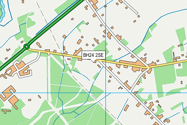 BH24 2SE map - OS VectorMap District (Ordnance Survey)