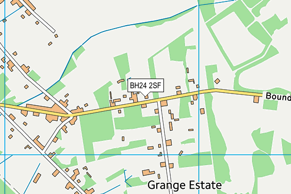 BH24 2SF map - OS VectorMap District (Ordnance Survey)