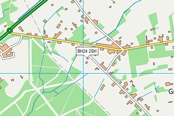 BH24 2SH map - OS VectorMap District (Ordnance Survey)