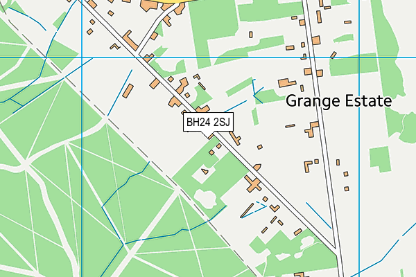BH24 2SJ map - OS VectorMap District (Ordnance Survey)