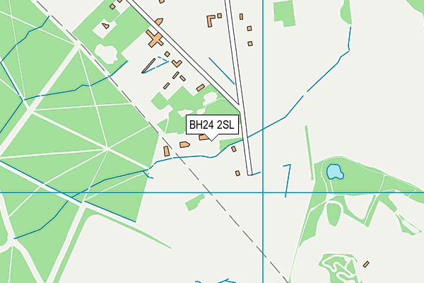 BH24 2SL map - OS VectorMap District (Ordnance Survey)