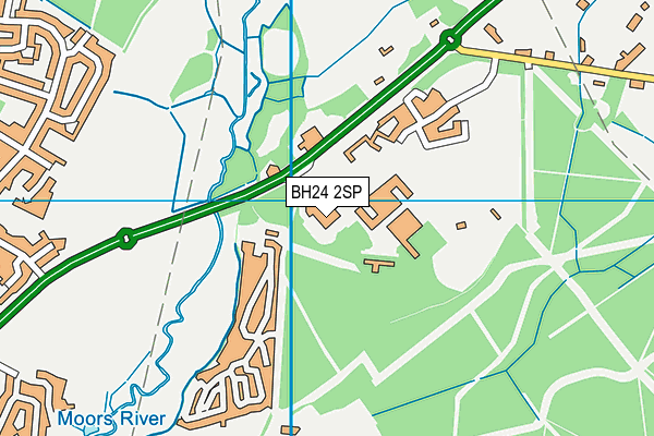 BH24 2SP map - OS VectorMap District (Ordnance Survey)
