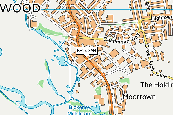 BH24 3AH map - OS VectorMap District (Ordnance Survey)