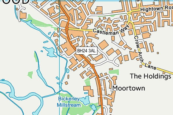 BH24 3AL map - OS VectorMap District (Ordnance Survey)