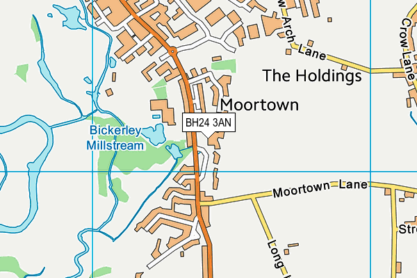 BH24 3AN map - OS VectorMap District (Ordnance Survey)