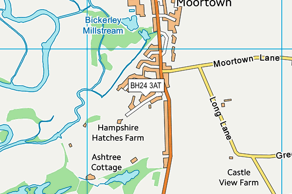 BH24 3AT map - OS VectorMap District (Ordnance Survey)