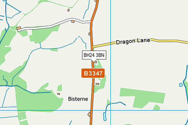 BH24 3BN map - OS VectorMap District (Ordnance Survey)