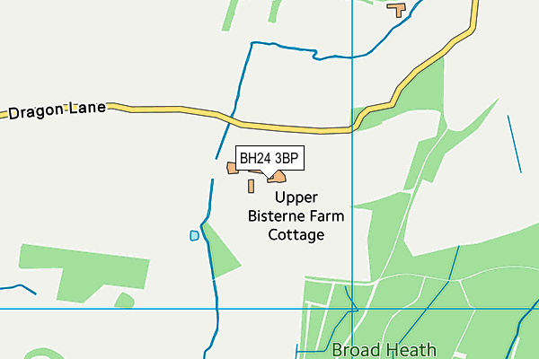 BH24 3BP map - OS VectorMap District (Ordnance Survey)