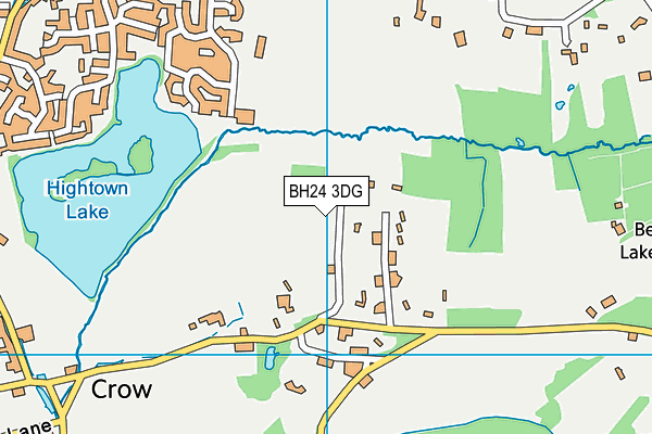 BH24 3DG map - OS VectorMap District (Ordnance Survey)